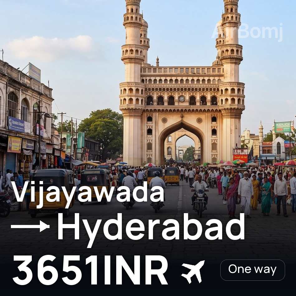 Billet d'avion : Vijayawada — Hyderâbâd, 3651INR