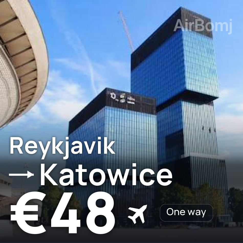 Billet d'avion : Reykjavik — Katowice, €48
