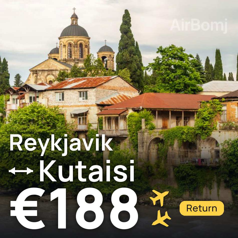 Billet d'avion : Reykjavik — Koutaïssi, €188