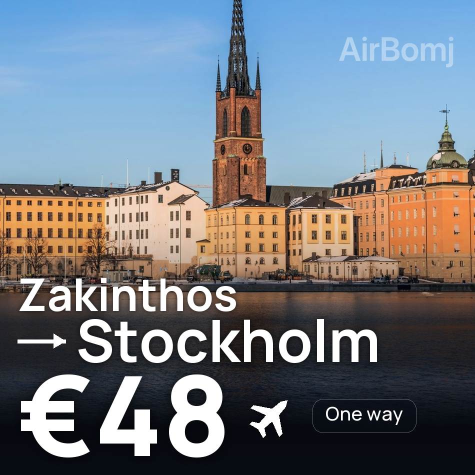 Tiket pesawat: Zakinthos — Stockholm, €48