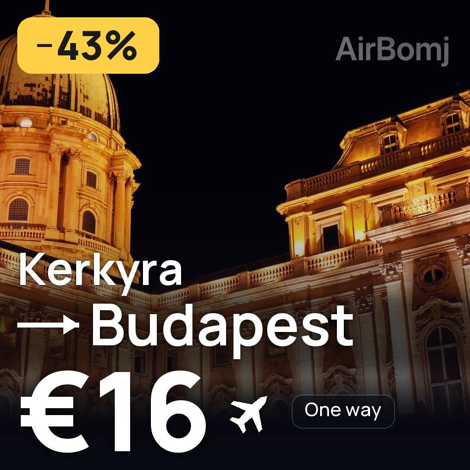 Tiket pesawat: Kerkyra — Budapest, €16