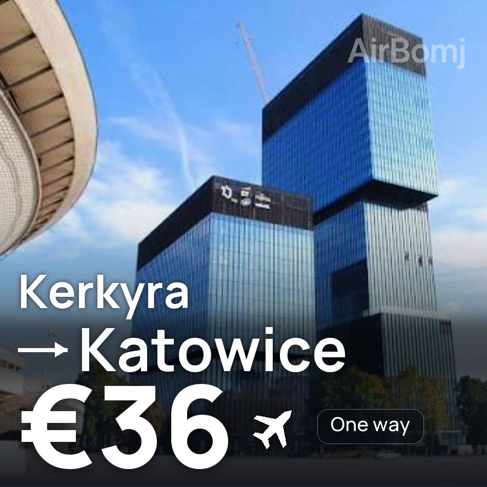 Biglietto aereo: Corfù — Katowice, €36