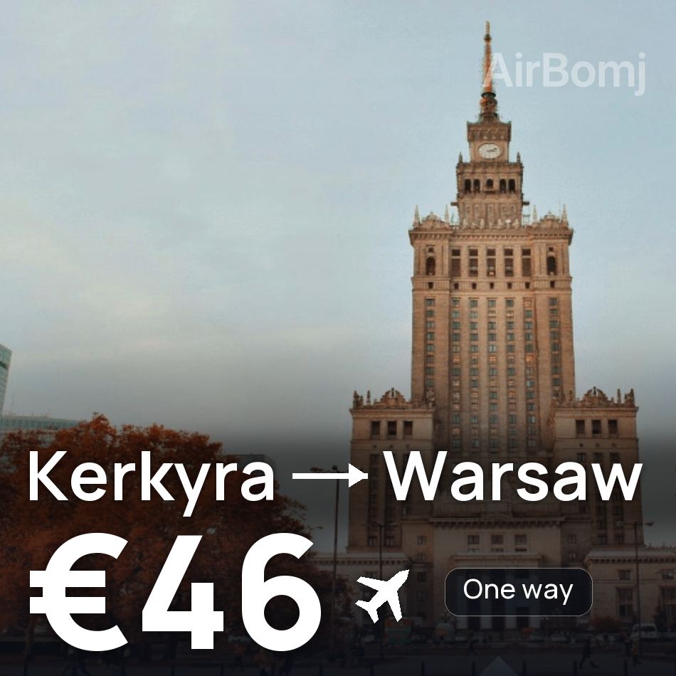 Tiket pesawat: Kerkyra — Warsaw, €46