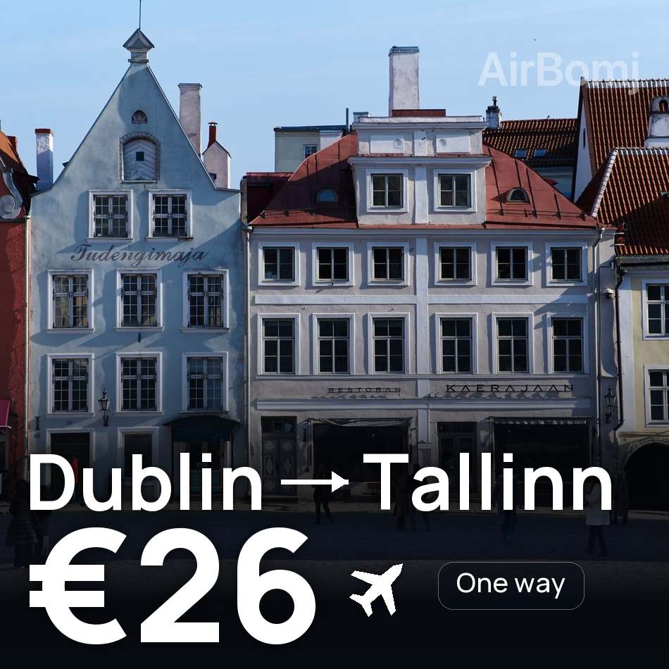 Flugticket: Dublin — Tallinn, €26