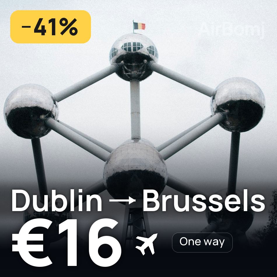 Flugticket: Dublin — Brüssel, €16
