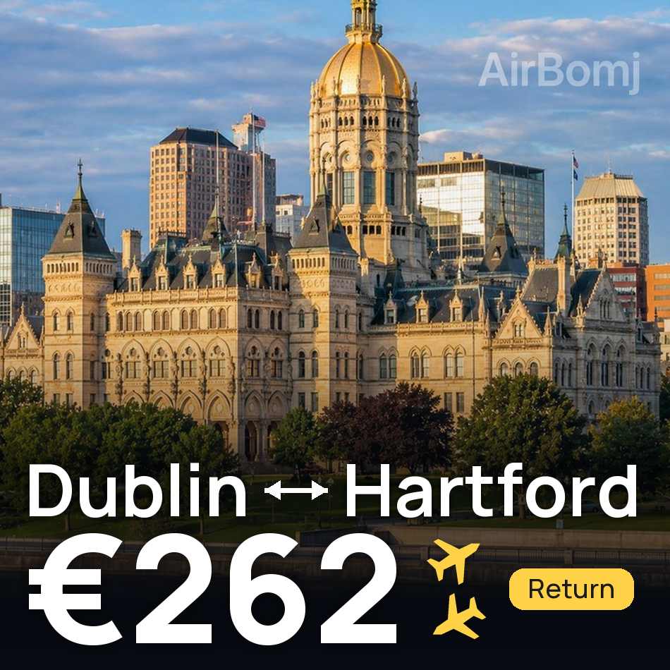 Flugticket: Dublin — Hartford, €262