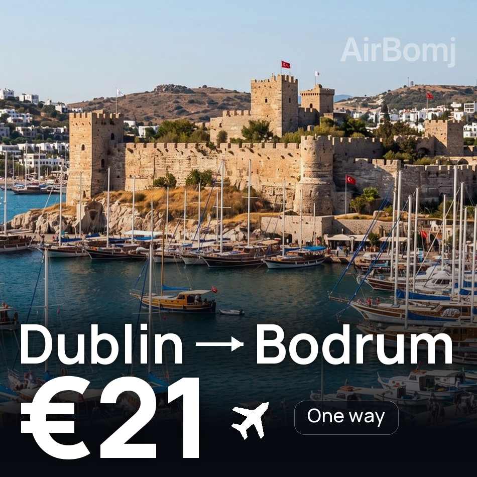 Flugticket: Dublin — Bodrum, €21