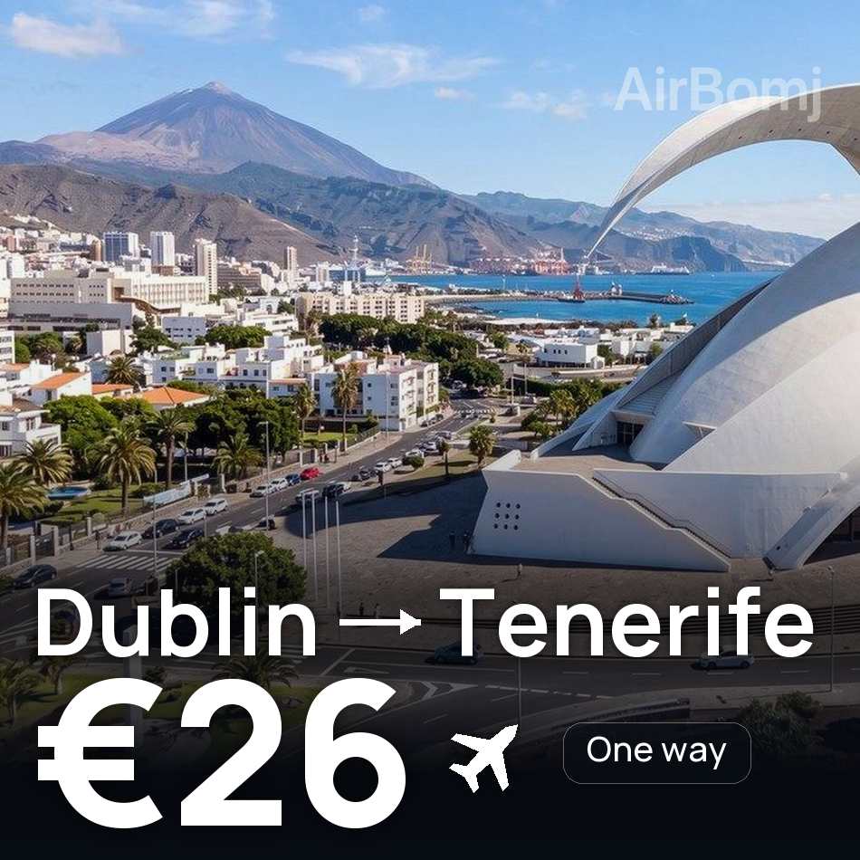 Flugticket: Dublin — Teneriffa, €26