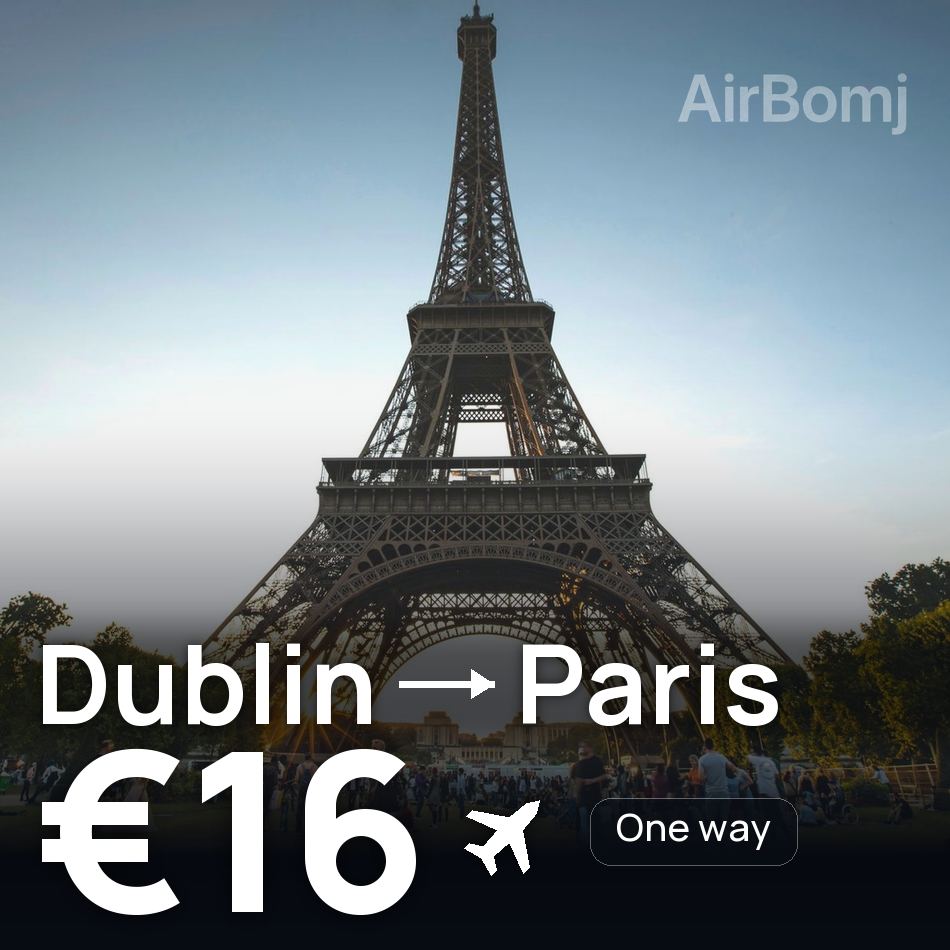 Flugticket: Dublin — Paris, €16