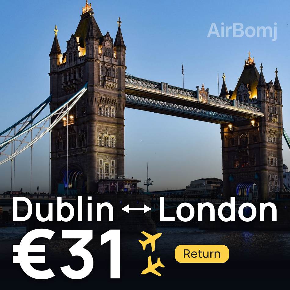 Flugticket: Dublin — London, €31