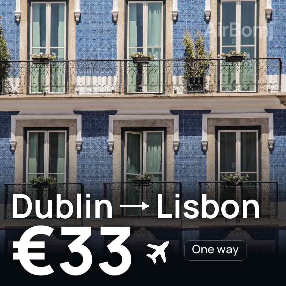 Flugticket: Dublin — Lissabon, €33