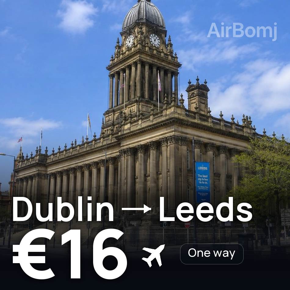 Flugticket: Dublin — Leeds, €16
