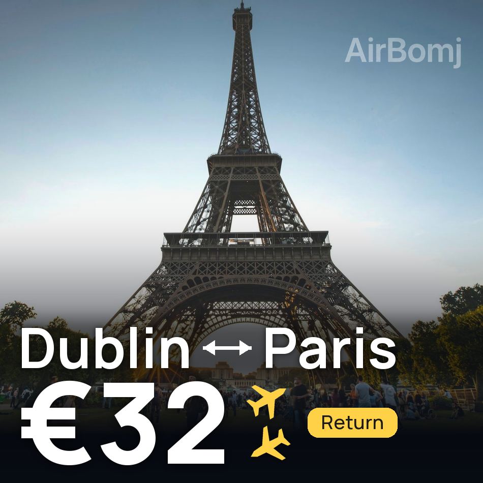 Flugticket: Dublin — Paris, €32