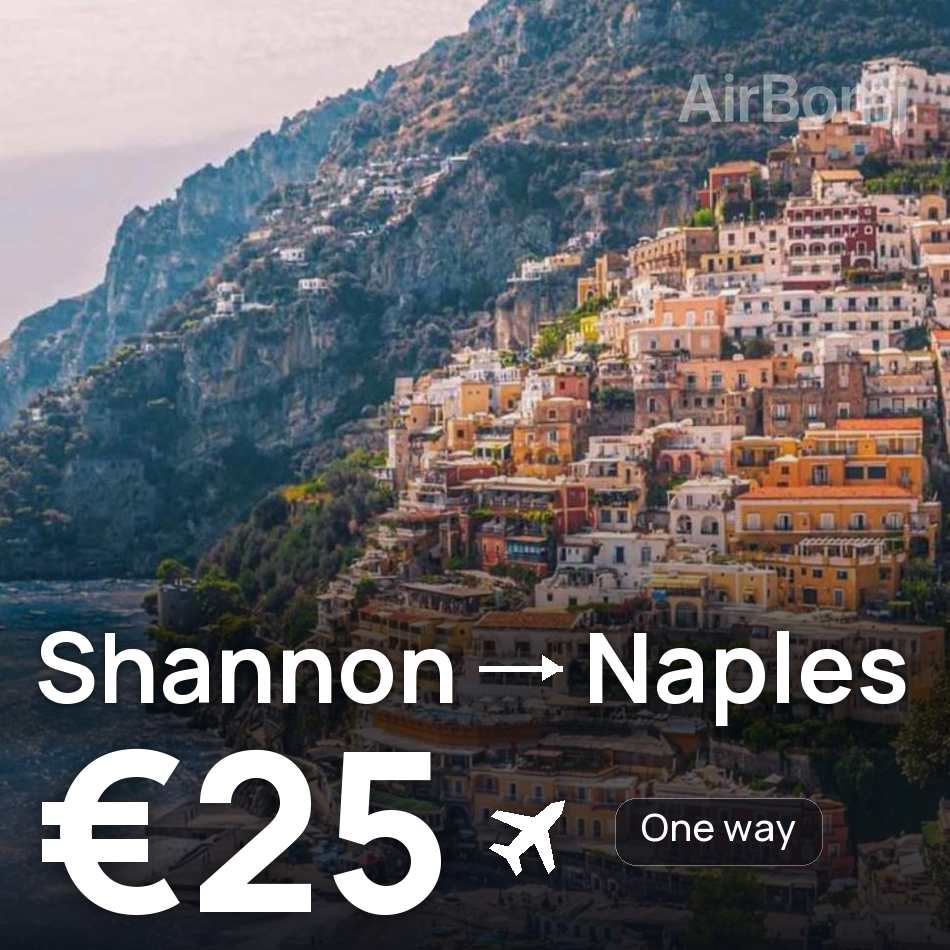 Flugticket: Limerick — Neapel, €25