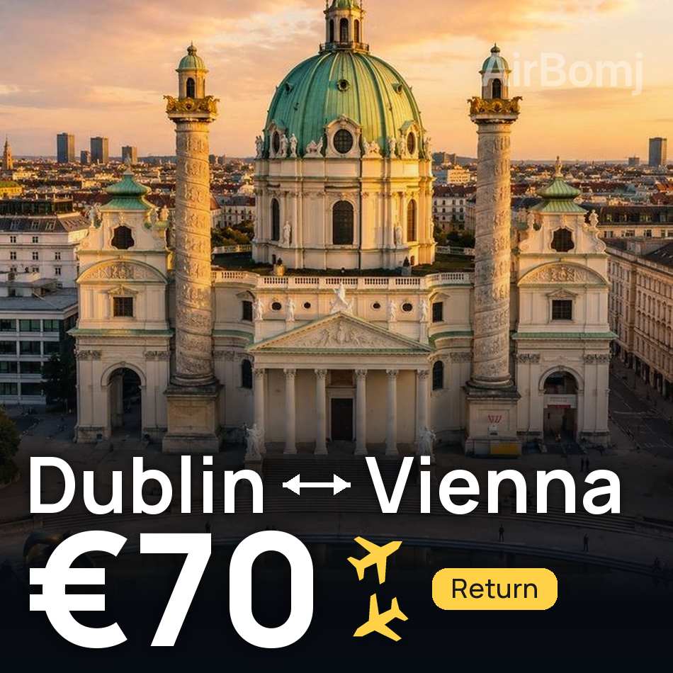 Flugticket: Dublin — Wien, €70