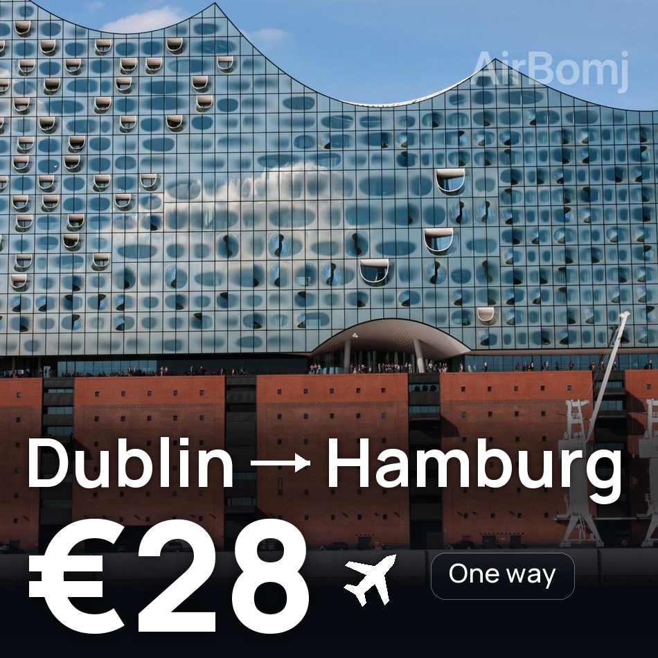 Flugticket: Dublin — Hamburg, €28