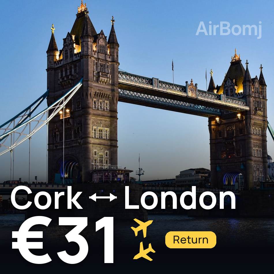 Flugticket: Cork — London, €31
