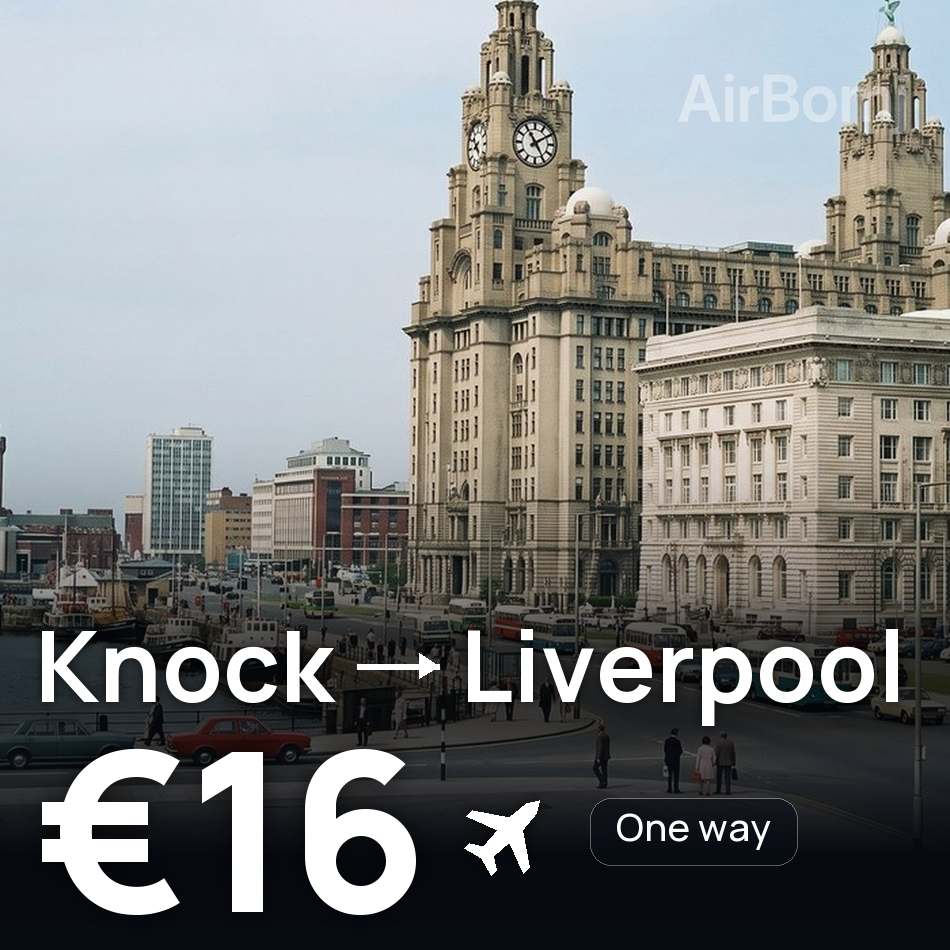 Flugticket: Knock — Liverpool, €16