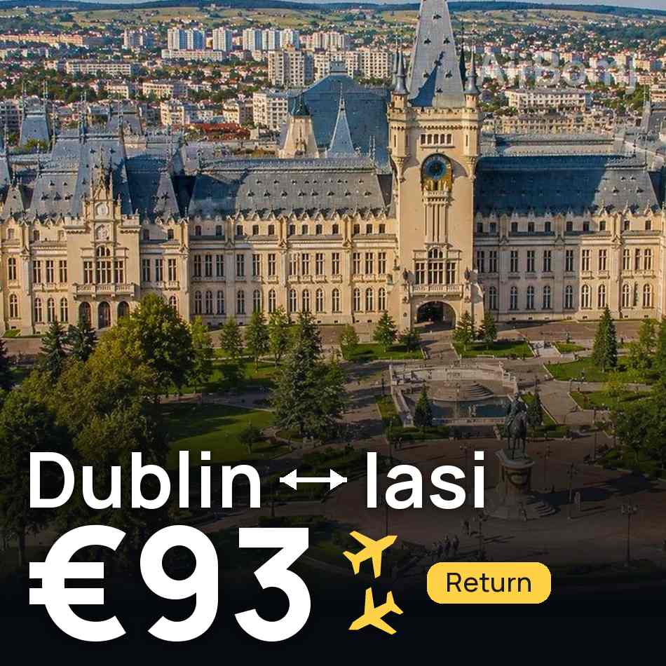 Flugticket: Dublin — Iași, €93