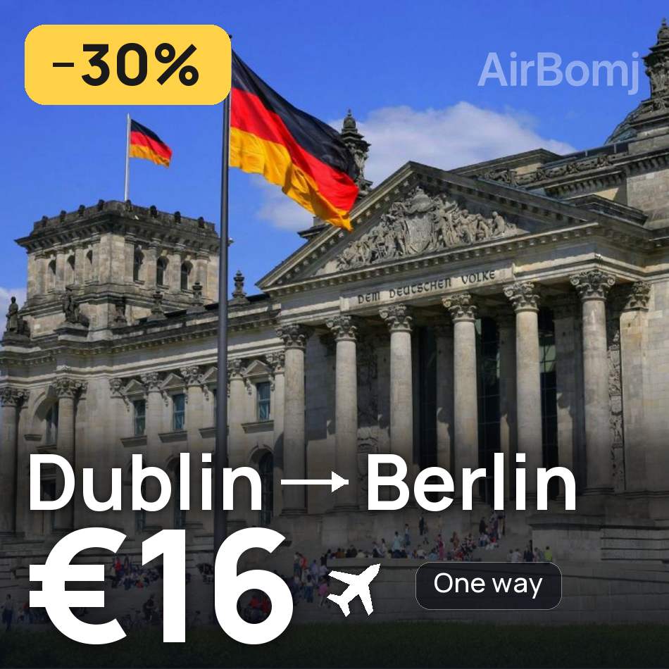 Flugticket: Dublin — Berlin, €16