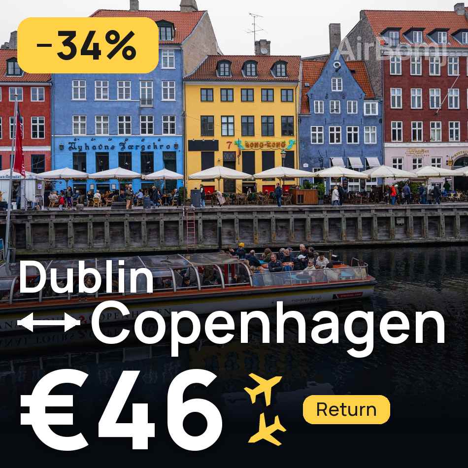 Flugticket: Dublin — Kastrup, €46