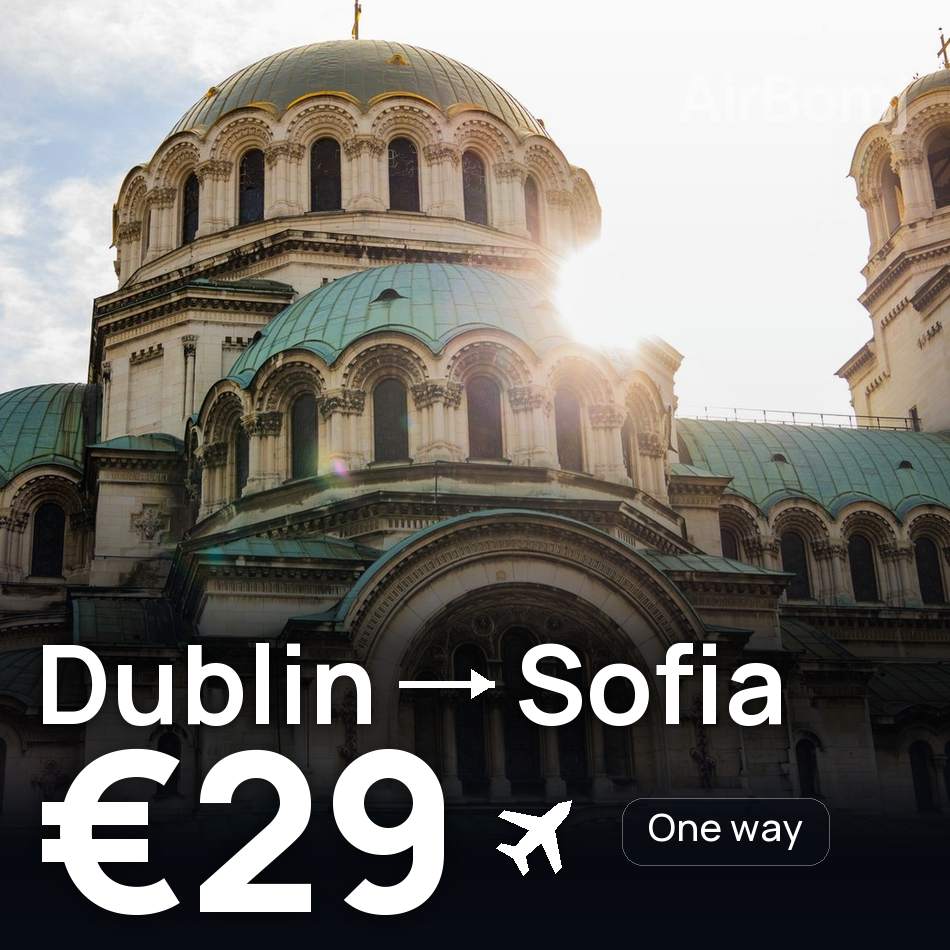 Flugticket: Dublin — Sofia, €29