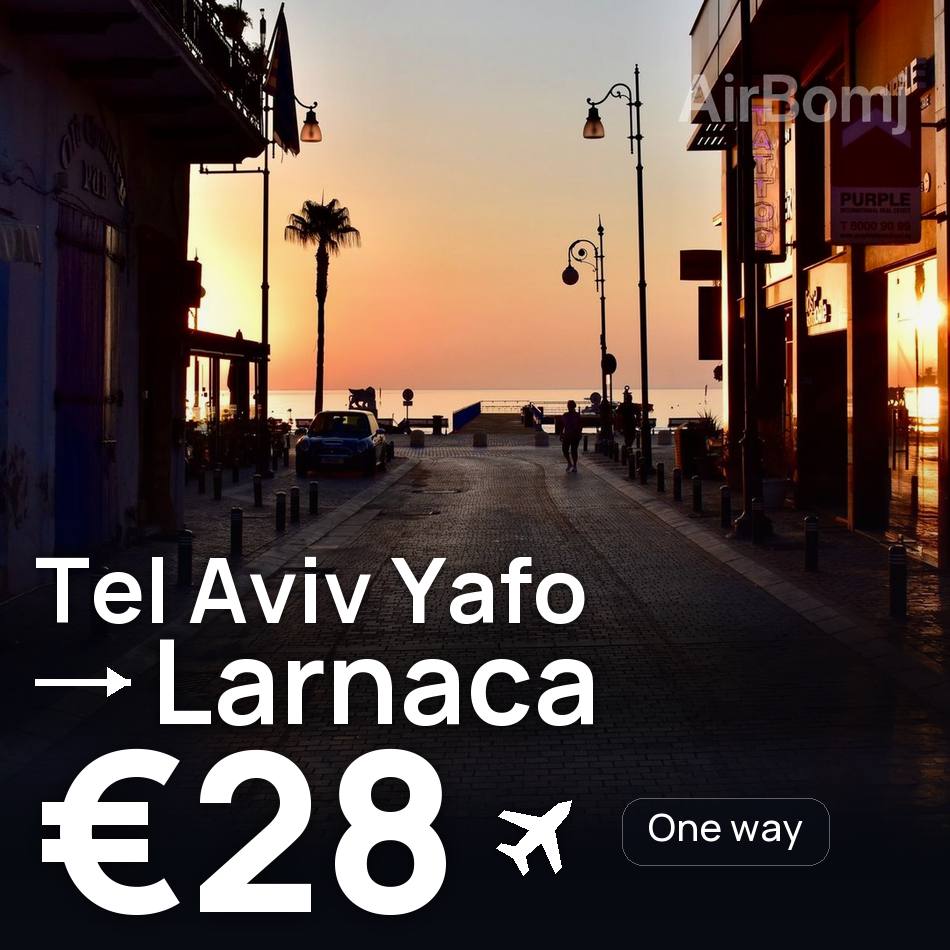 Bilet lotniczy: Tel Aviv — Larnaka, €28