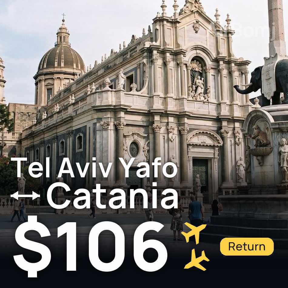 Bilet lotniczy: Tel Aviv — Katania, $106