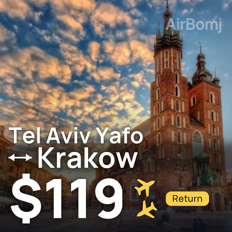 Flugticket: Tel Aviv Yafo — Cracow, $119