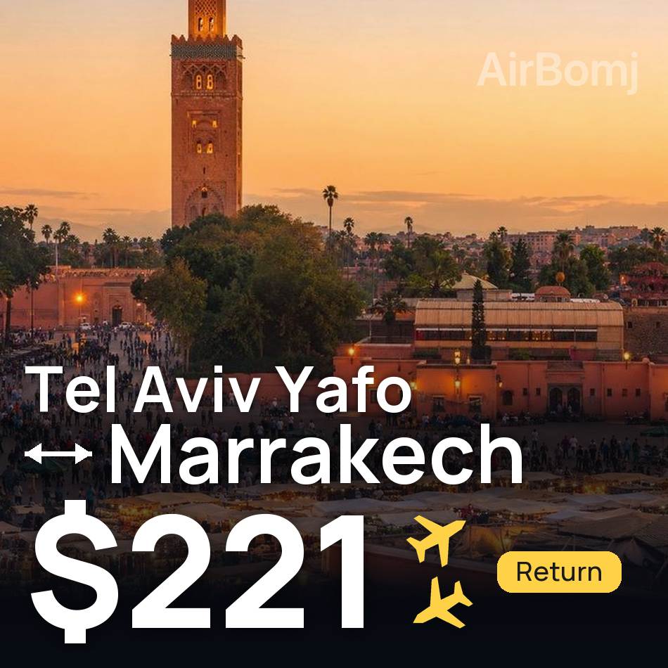 Flugticket: Tel Aviv Yafo — Marrakesh, $221