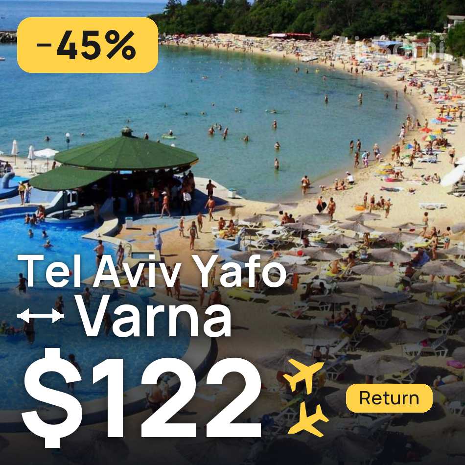 Bilet de avion: Tel Aviv Yafo — Varna, $122