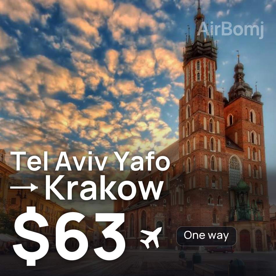 Flugticket: Tel Aviv Yafo — Cracow, $63