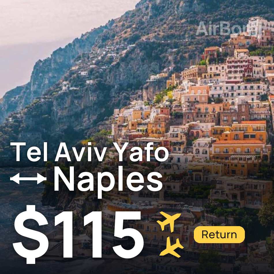 Flugticket: Tel Aviv Yafo — Neapel, $115