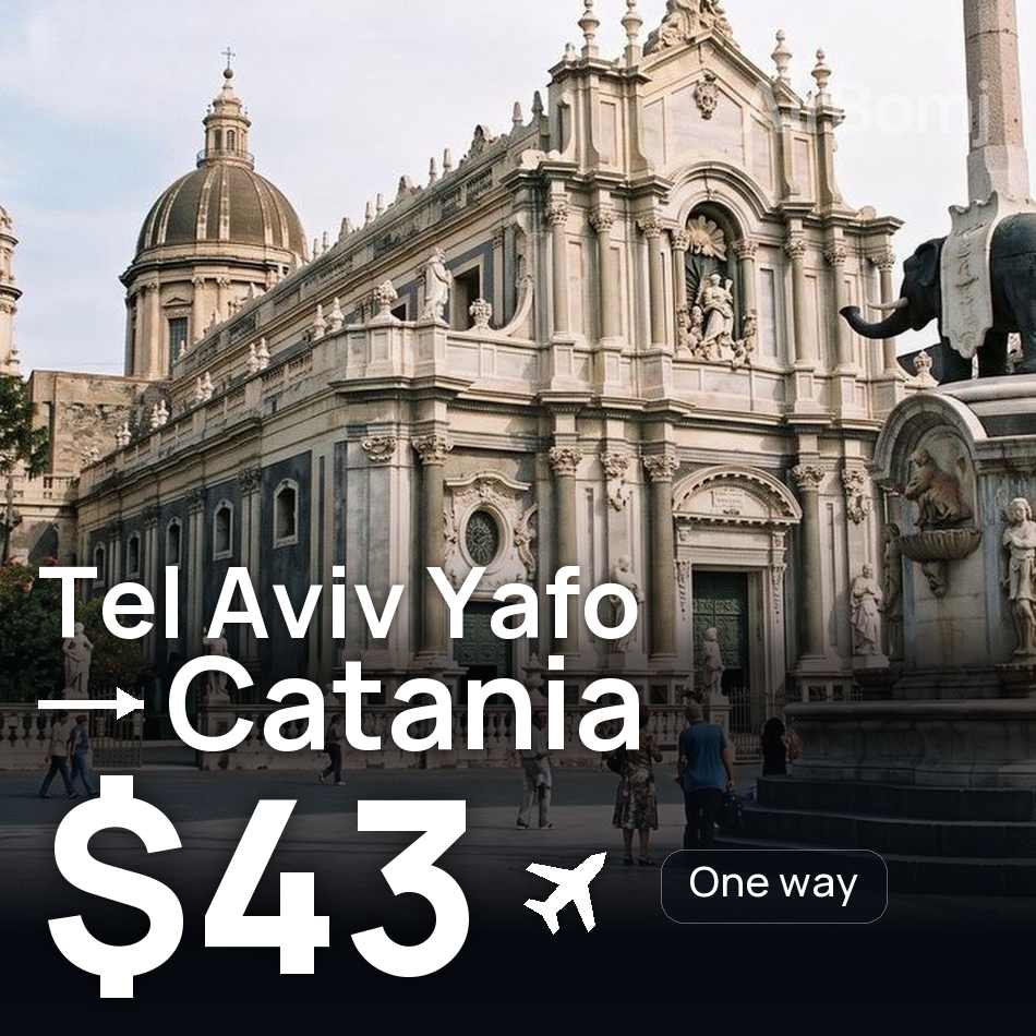Flugticket: Tel Aviv Yafo — Catania, $43