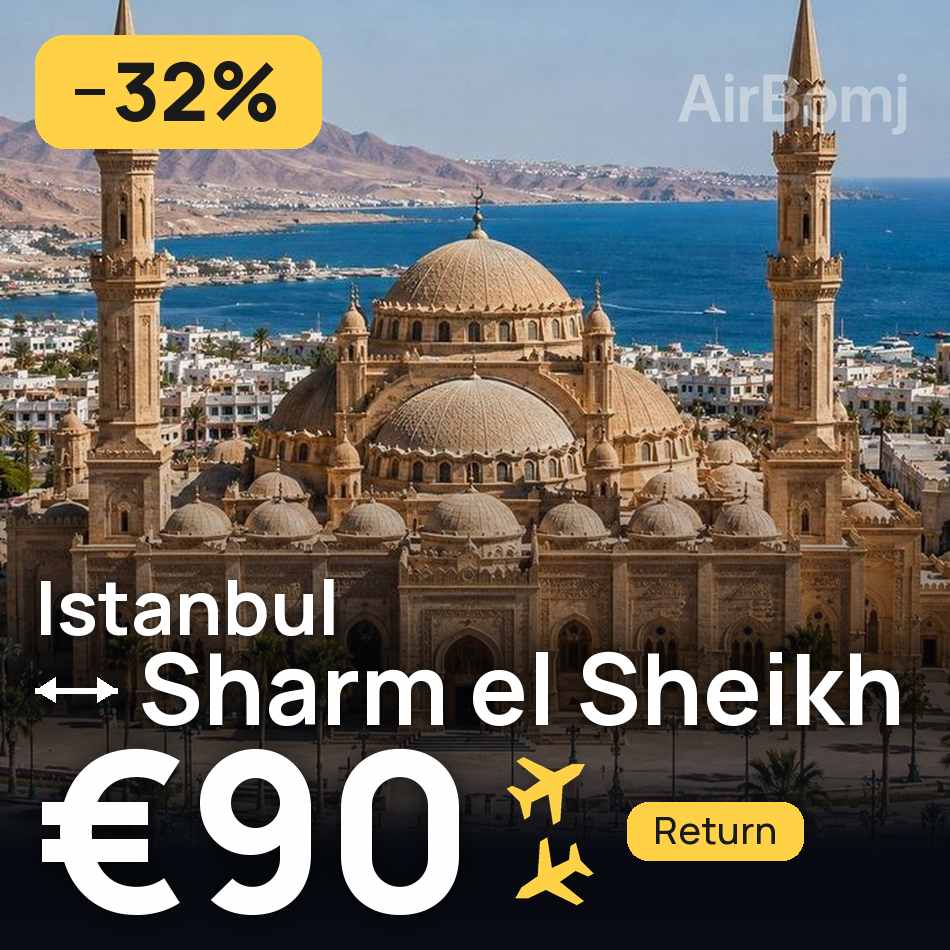 Flight ticket: Istanbul to Sharm el Sheikh, €90