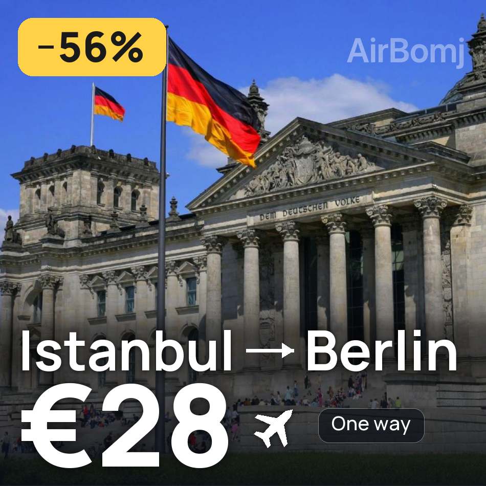 Flight ticket: Istanbul to Berlin, €28