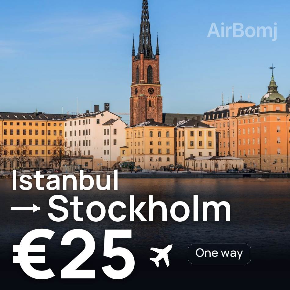 Flight ticket: Istanbul to Stockholm, €25