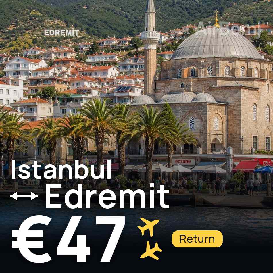Flight ticket: Istanbul to Edremit, €47