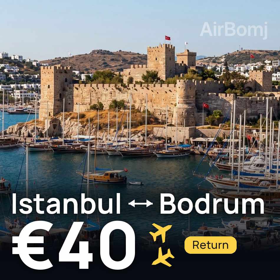 Flight ticket: Istanbul to Bodrum, €40