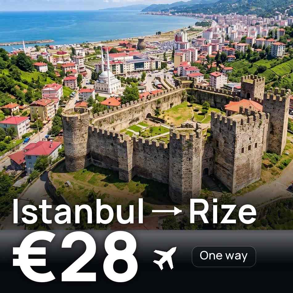 Flight ticket: Istanbul to Rize, €28