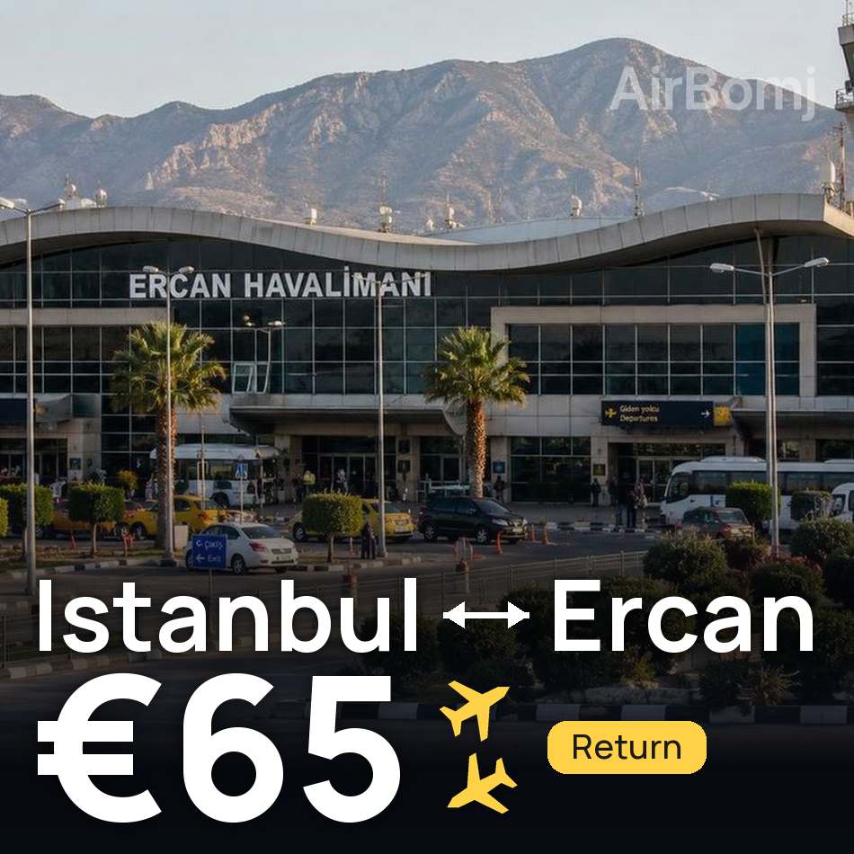 Flight ticket: Istanbul to Ercan, €65