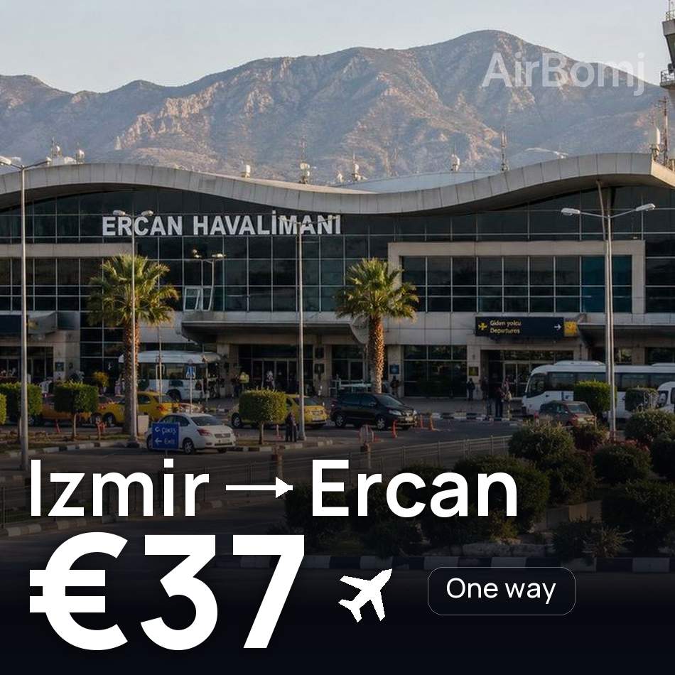 Bilet de avion: Izmir — Ercan, €37