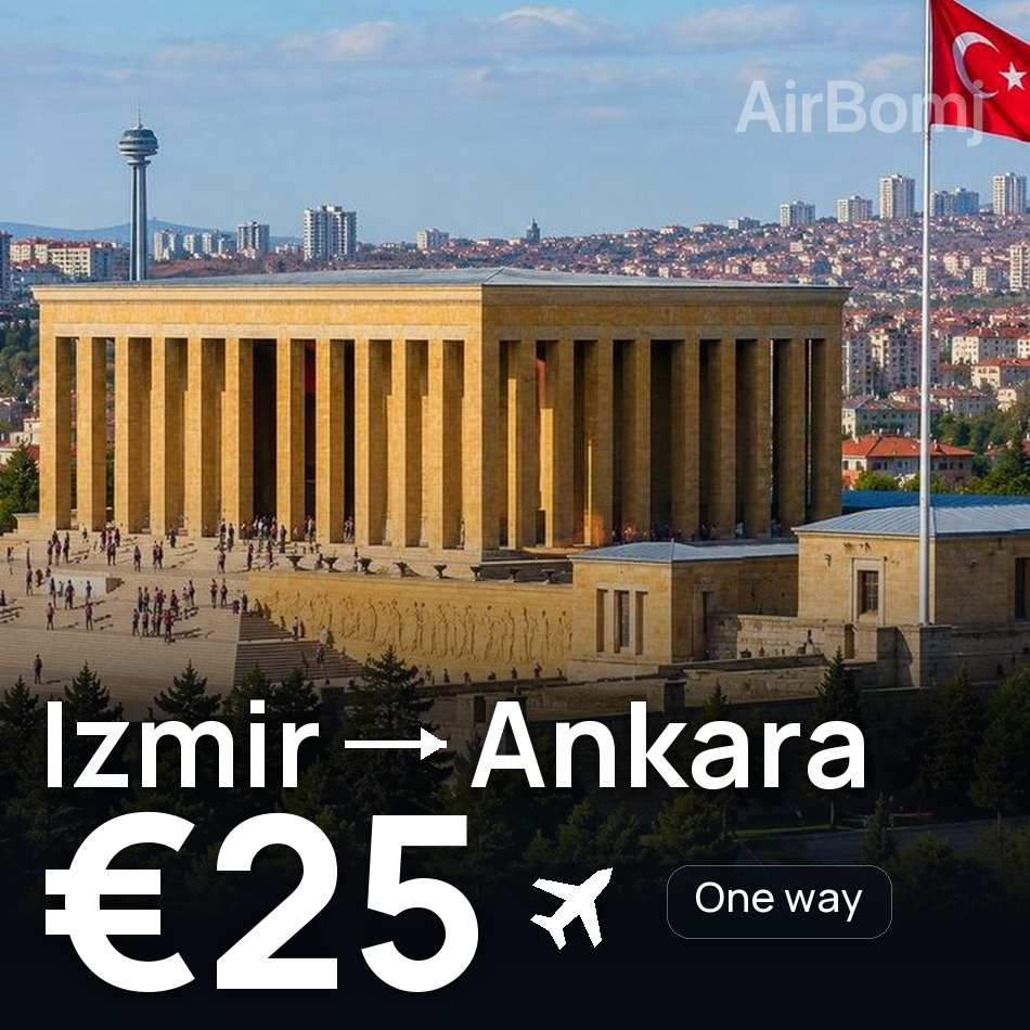 Bilet de avion: Izmir — Ankara, €25