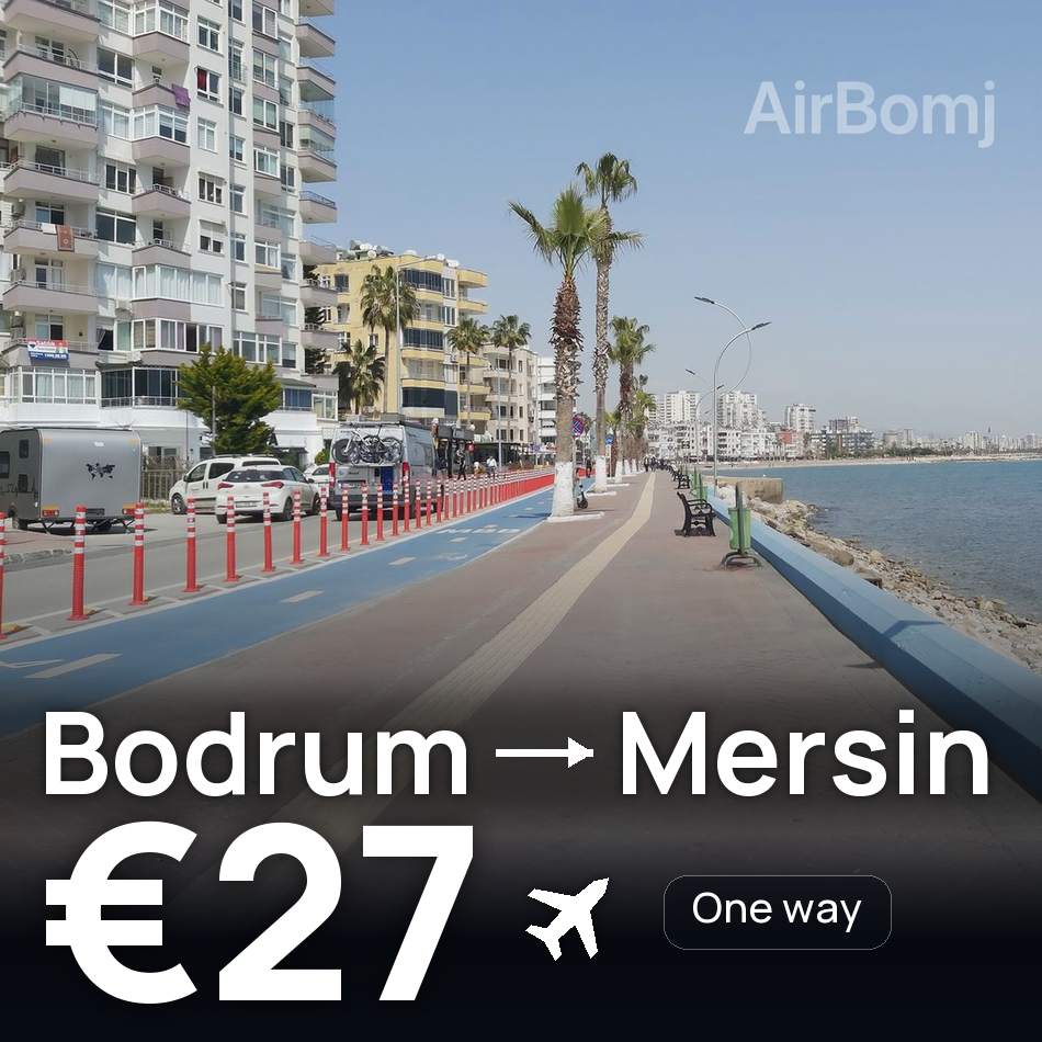 Bilet de avion: Bodrum — Mersin, €27