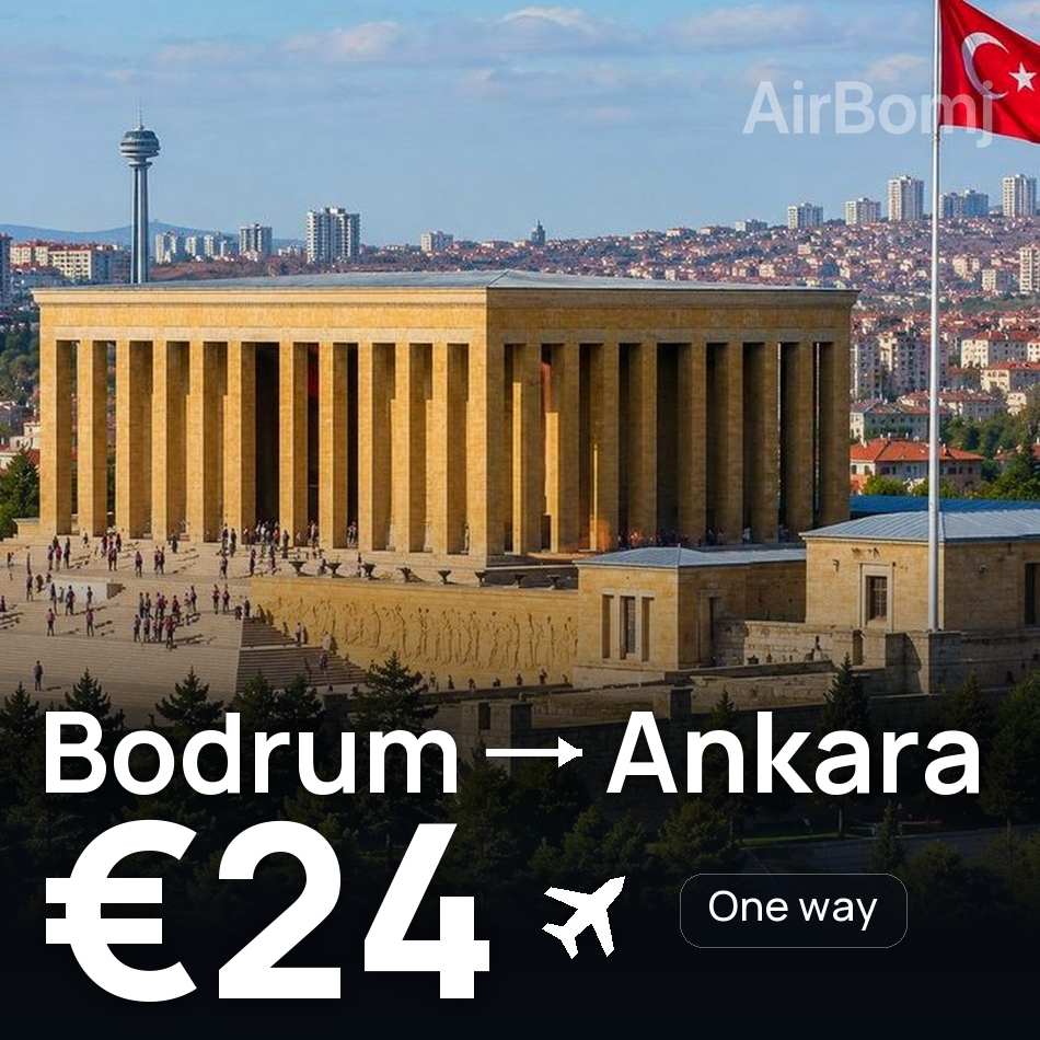 Bilet de avion: Bodrum — Ankara, €24