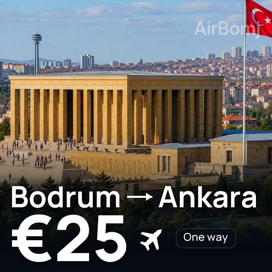 Billet d'avion : Bodrum — Ankara, €25