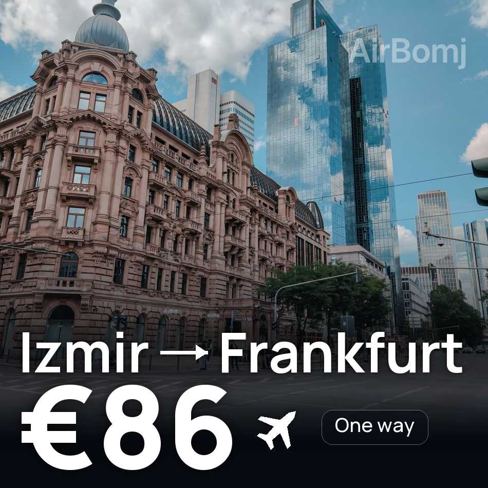 Bilet de avion: Izmir — Frankfurt, €86