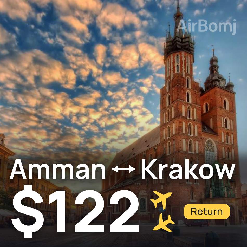 Uçak bileti: Başkent ili — Kraków, $122