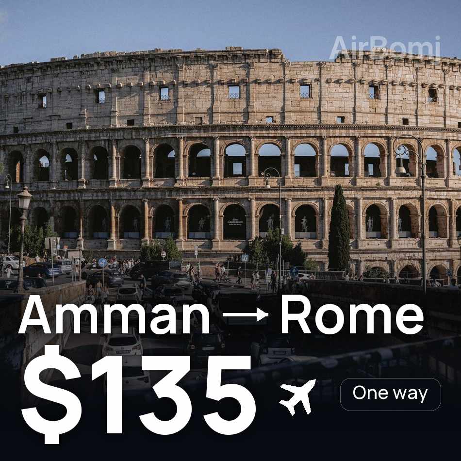 Uçak bileti: Başkent ili — Roma, $135