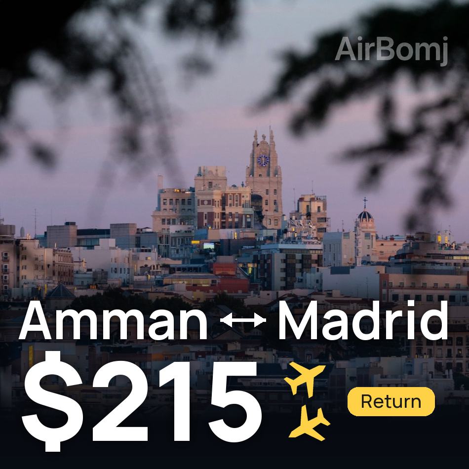 Uçak bileti: Başkent ili — Madrit, $215